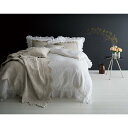 掛け布団カバー 布団カバー シーツ ≪ダブルロング≫ FrenchLinen/フレンチリネン フリルカバーリング 掛けカバー H73509