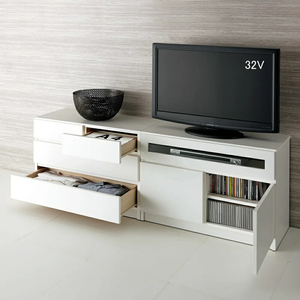 【最大5千円クーポン 12/23迄】 【完成品・国産家具】ベッドルームでコンパクト設置シアターシリーズ チェスト 幅80cm高さ55cm リビング リビング収納 628311