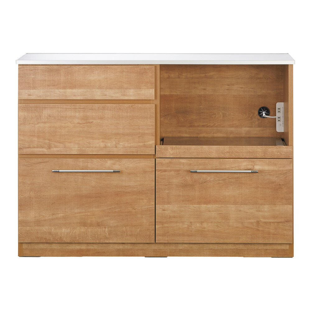 Cretty/クレッティ ステンレス天板 ナチュラルモダンキッチン収納 カウンター幅120cm キッチンカウンター キッチン収納 H91959 ＼LINE友だち登録でクーポン／