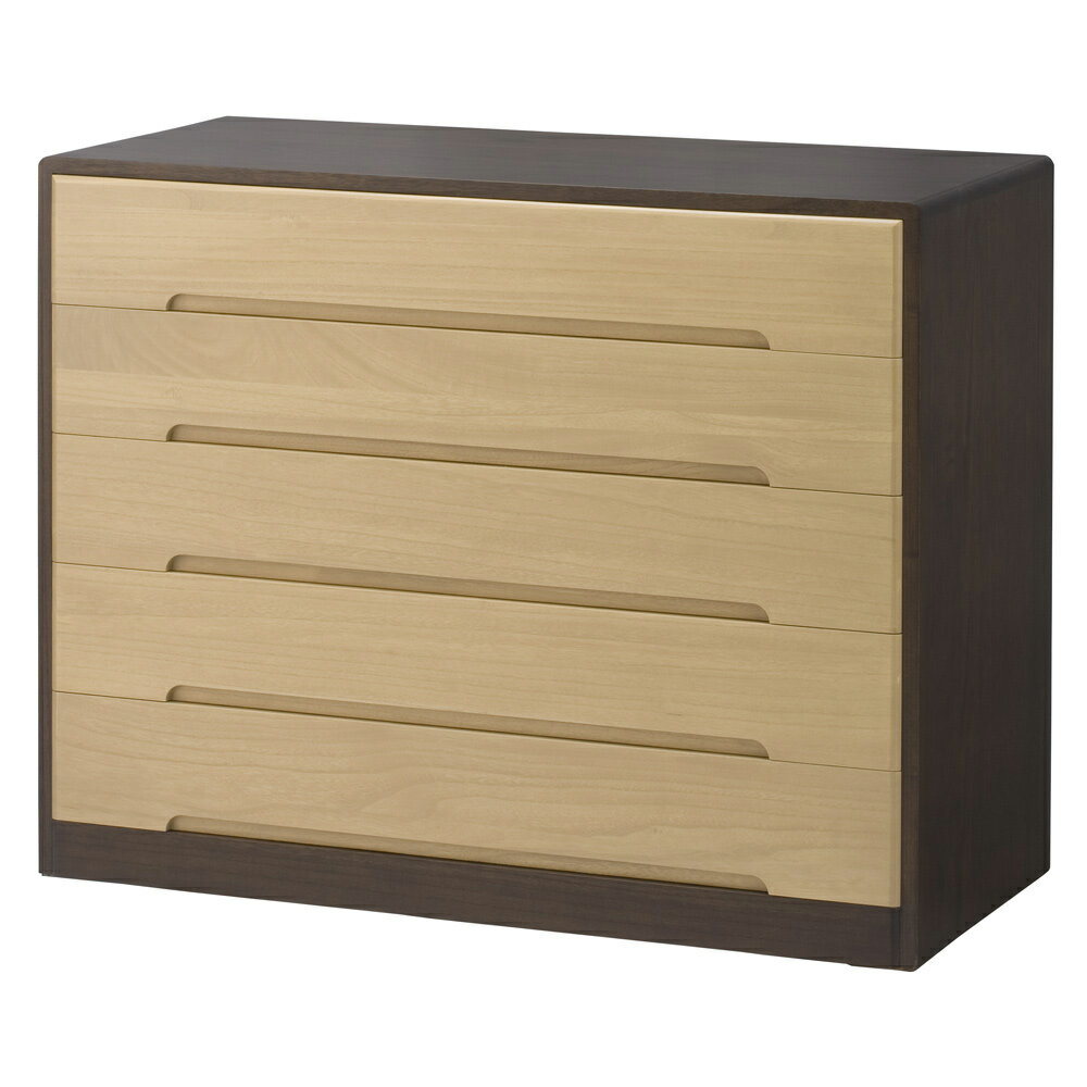 【日本製】総桐モダンクローゼットチェスト 5段 高さ79cm 押入れ クローゼット収納 衣類収納 633029 ＼LINE友だち登録でクーポン／