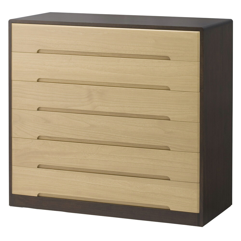 【日本製】総桐モダンクローゼットチェスト 6段 高さ93cm 押入れ クローゼット収納 衣類収納 633030 ＼LINE友だち登録でクーポン／