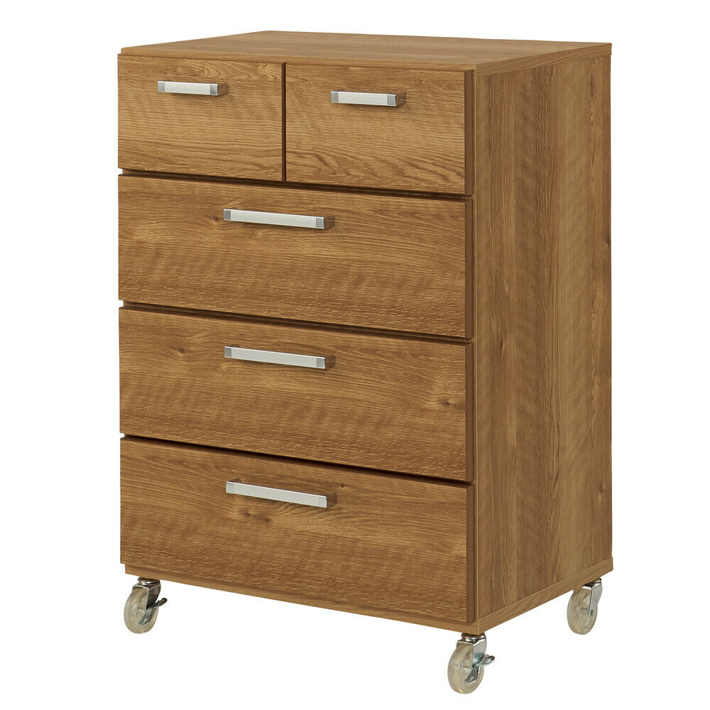 キャスター付きモダンクローゼットチェスト 4段・高さ86cm幅60cm 洗面所収納 隙間収納 トイレ 洗面所 ランドリー収納 632934 ＼LINE友だち登録でクーポン／