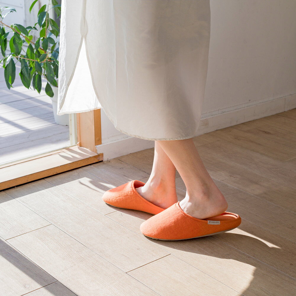 【クーポン7月11日迄】 LINEN & BASIC リネン スリッパ 1足 夏用 スリッパ ルーム...