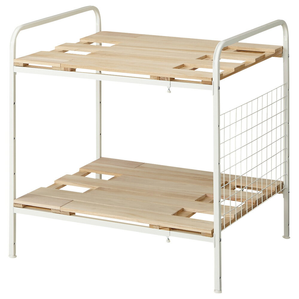 【楽天1位】 頑丈幅伸縮すのこ布団台シリーズ 押し入れ上段用棚2段 押入れ クローゼット収納 衣類収納 633215 ＼LINE友だち登録でクーポン／