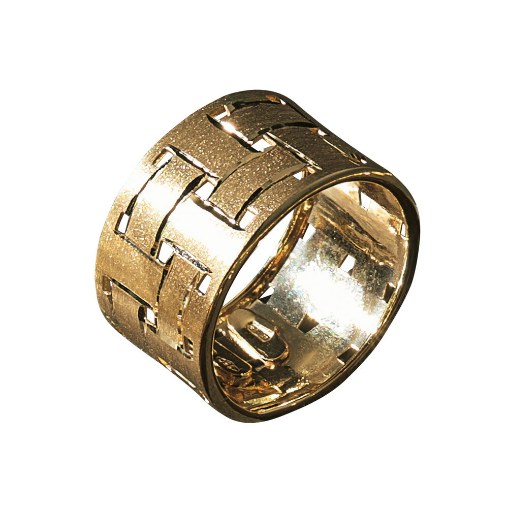 【最大5千円OFFクーポン 2/4 20時から4h限定】 UNOAERRE/ウノアエレコラボ K18 サテン調リング ゴールド製 ジュエリー アクセサリー J07505 ＼LINE友だち登録でクーポン／