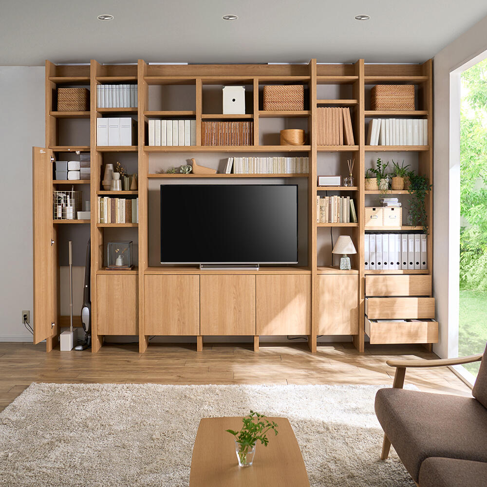 圧迫感を与えないオープン壁面収納 テレビボード 幅152cm 壁面収納テレビ台 テレビ台 テレビボード LM4009 ＼LINE友だち登録でクーポン／