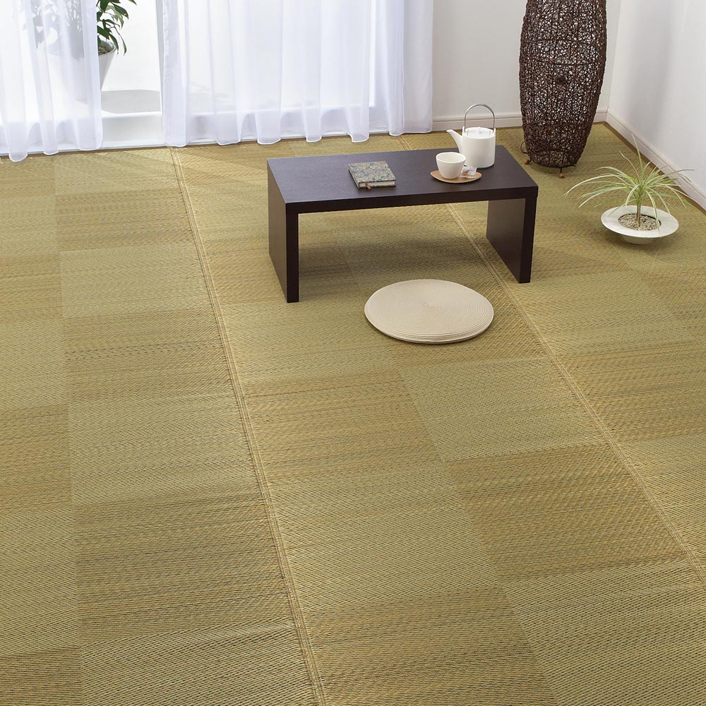 【クーポン配布 11月27日1：59迄】 ≪裏なし約2mm 6畳≫ い草上敷き〈ノア〉 カーペット ラグ マット 562..