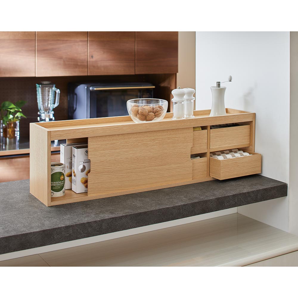 Rakuten - ≪引き出しタイプ 幅90cm≫Mihas/ミハス薄型カウンター上収納庫 シンク 水周り キッチン用品収納 H92082 ＼LINE友だち登録でクーポン／