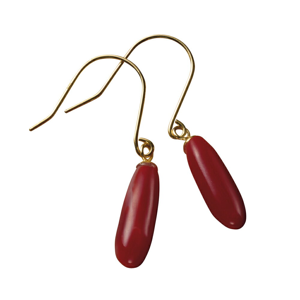 YUKIKO OKURA/ユキコ・オオクラ K18 血赤珊瑚 ピアス 水牛 べっ甲 珊瑚 ジュエリー アクセサリー J78814 ＼LINE友だち登録でクーポン／