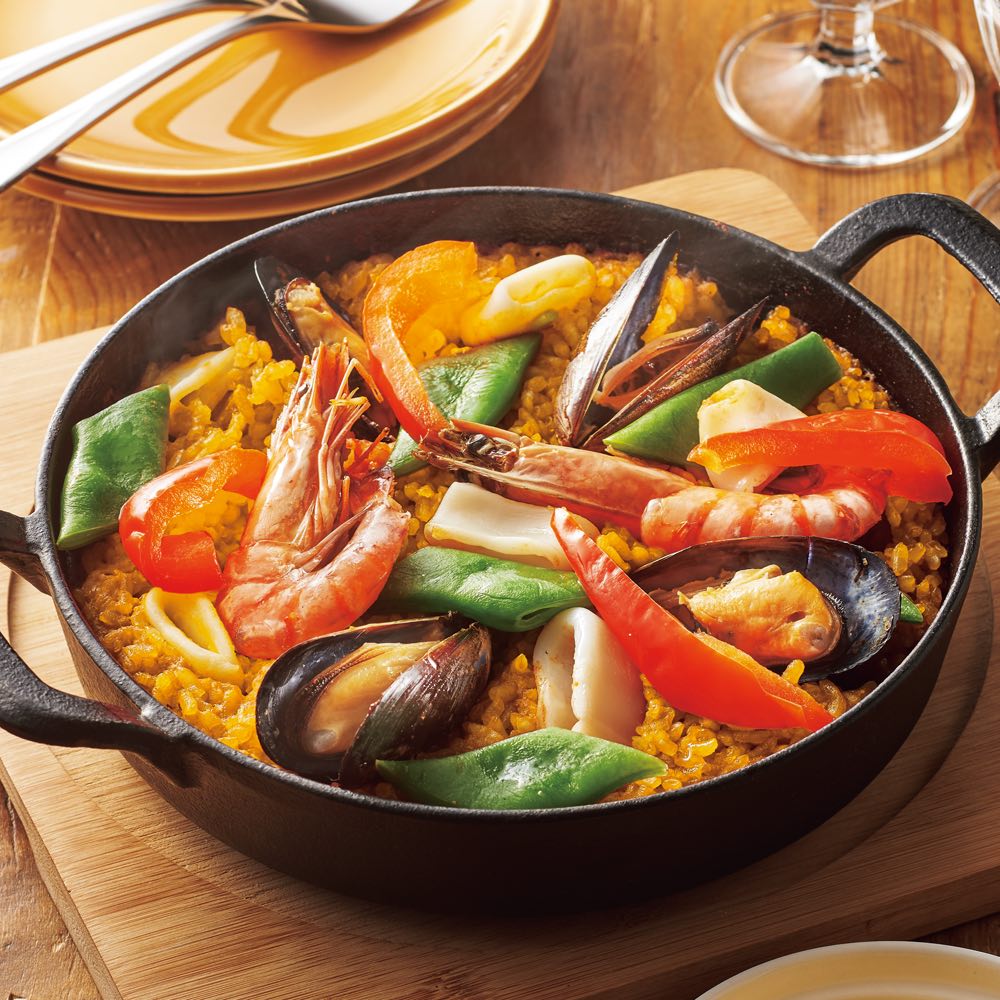 【クーポン配布 11月27日1:59迄】 虎の門「 エルトラゴン」監修 海の幸のパエリア 550g(2人前)×2袋 【通常お届け】 洋惣菜 お惣菜 FK0413