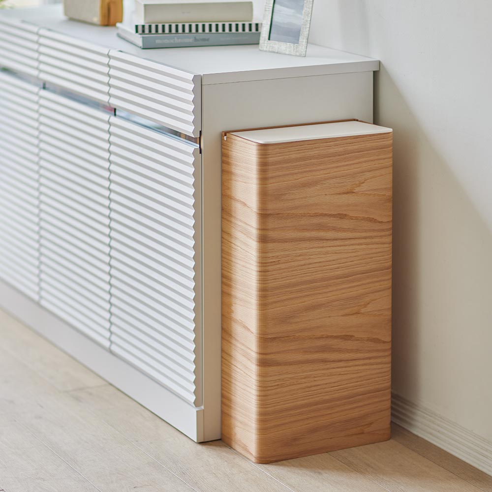 曲木の薄型ダストボックス 蓋付き ハイタイプ リビング ダストボックス H92661 ＼LINE友だち登録でクーポン／...