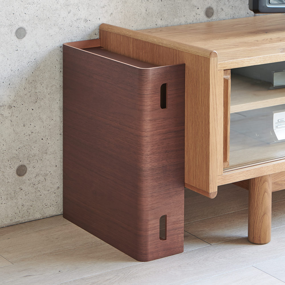 大容量曲木スリムルーター収納 ロータイプ スッキリ収納 配線収納 日本製 シンプルモダン 見せる収納 日用品 便利グッズ 生活雑貨 H92662