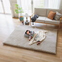 【クーポン最大10%OFF 7/13 10時から】 洗えるラグ カーペット ラグ マット R ≪約155×155cm≫ ブレスエアーラグ+専用あったかカバーお得な同色セット 525134