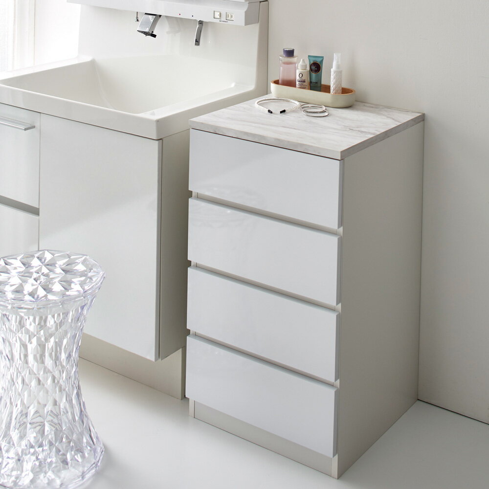 Marblenome/マーブルノーム サニタリーチェスト 幅45奥行45cm 洗面所収納 隙間収納 トイレ 洗面所 ランドリー収納 H92225