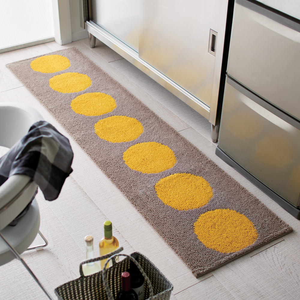 Rakuten - ≪約50cm×210cm≫抗菌防臭加工ドット柄 キッチンマット キッチンマット カーペット ラグ マット H95025 ＼LINE友だち登録でクーポン／