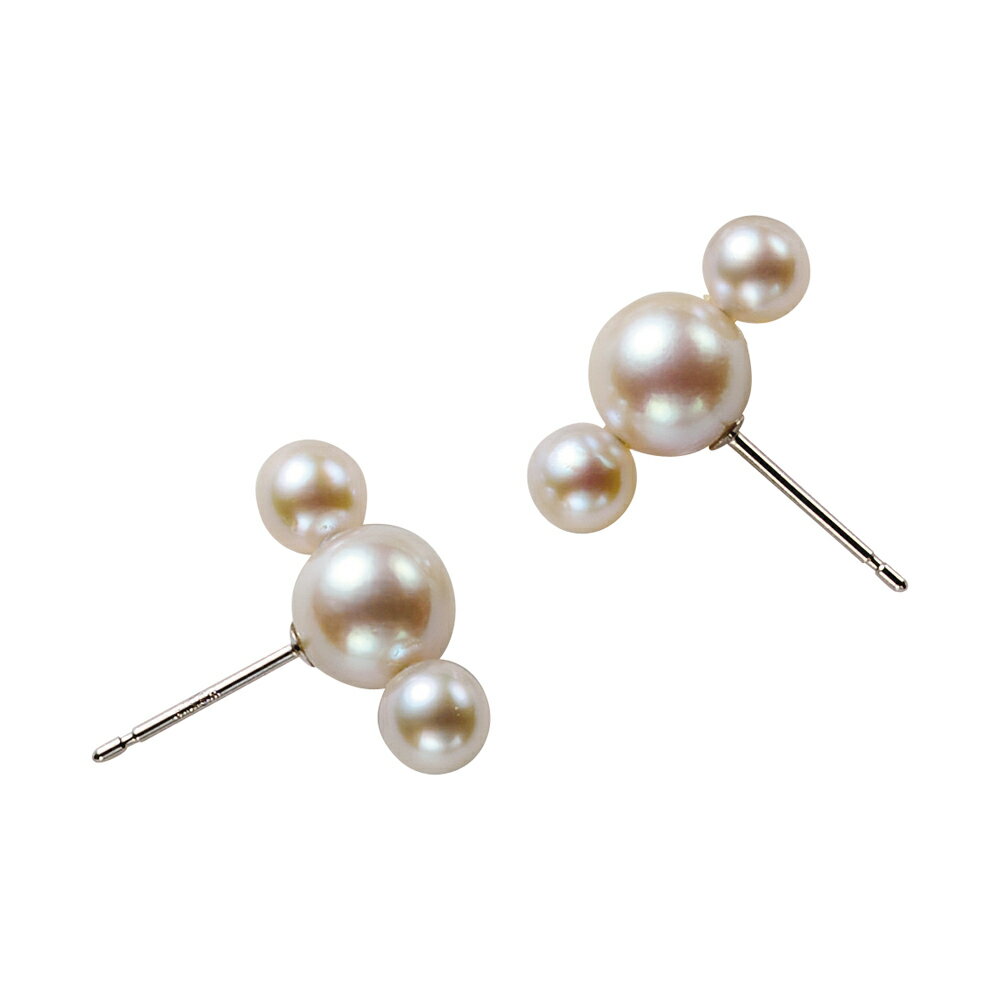 Pt アコヤパール ピアス 真珠 パール ジュエリー アクセサリー J08408 ＼LINE友だち登録でクーポン／