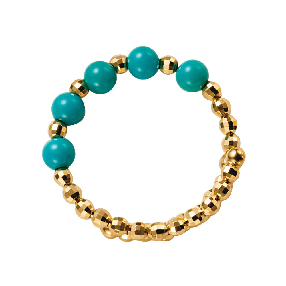 K18 ターコイズ フリーリング ターコイズ ジュエリー アクセサリー J09406 ＼LINE友だち登録でクーポン／