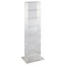 コレクションケース ディスプレイラック 飾り棚 本棚 ラック シェルフ 【楽天1位】 ≪CDタワー ワイド・幅41.5cm≫クリアアクリルシリーズ CDタワー H71105