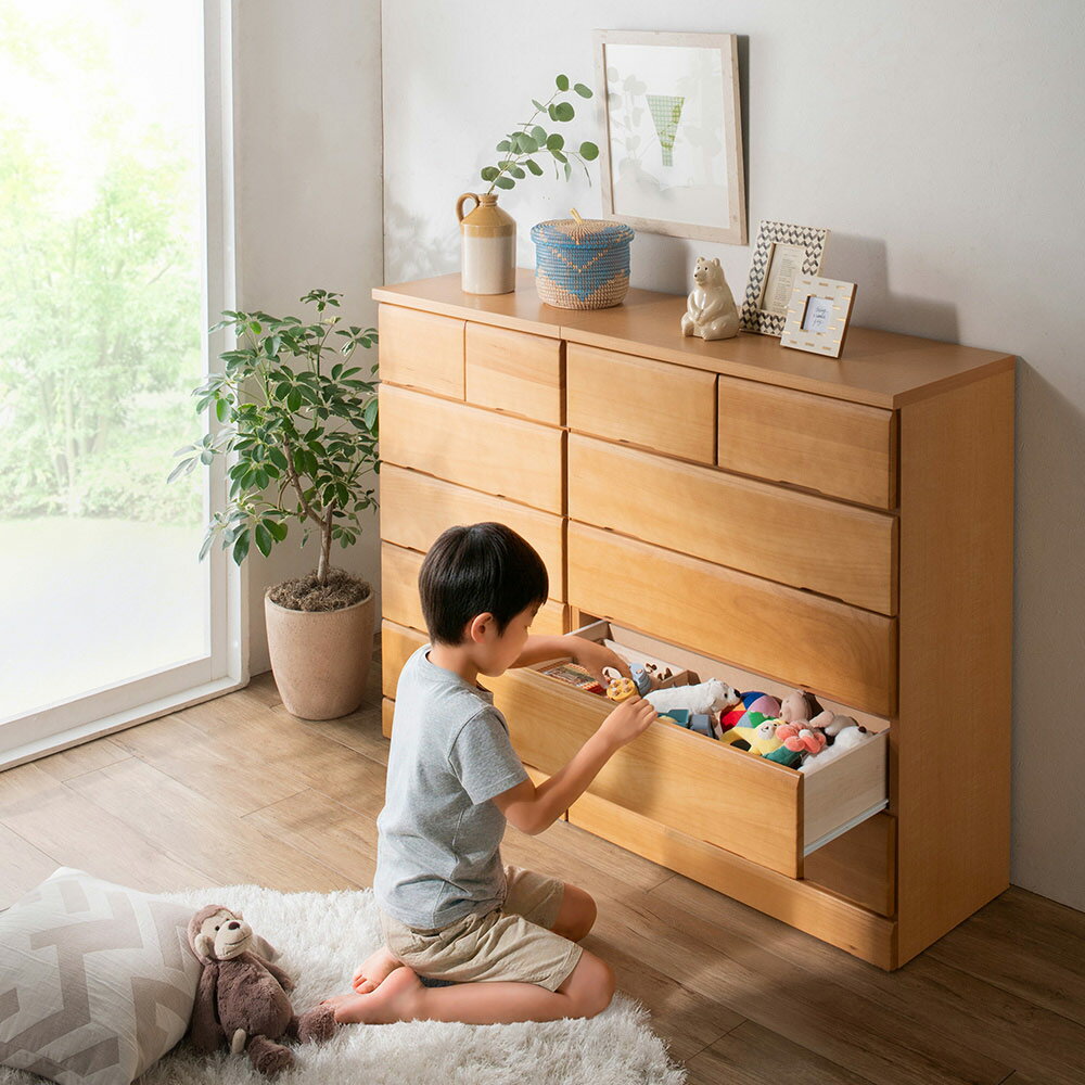 Rakuten - ≪幅45cm≫ サイズが豊富に選べる天然木レール付きチェスト 5段タイプ（高さ103cm） リビング リビング収納 645103 ＼LINE友だち登録でクーポン／