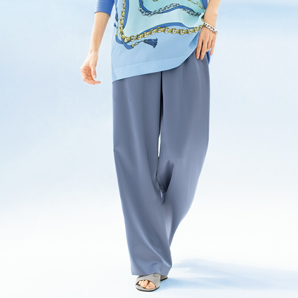 Rakuten - トリアセテート混 サテン リラクシー ワイドパンツ イージーパンツ パンツ 167503 ＼LINE友だち登録でクーポン／