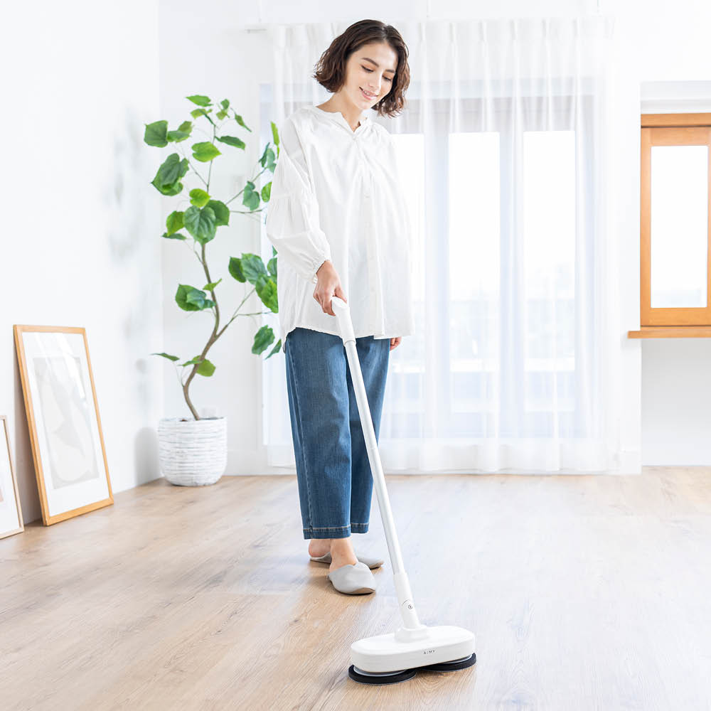 AiMY プレミアムモップクリーナー 替えパッド2枚付き 掃除機 クリーナー 掃除 お手入れ用品 622701 ＼LINE友だち登録でクーポン／