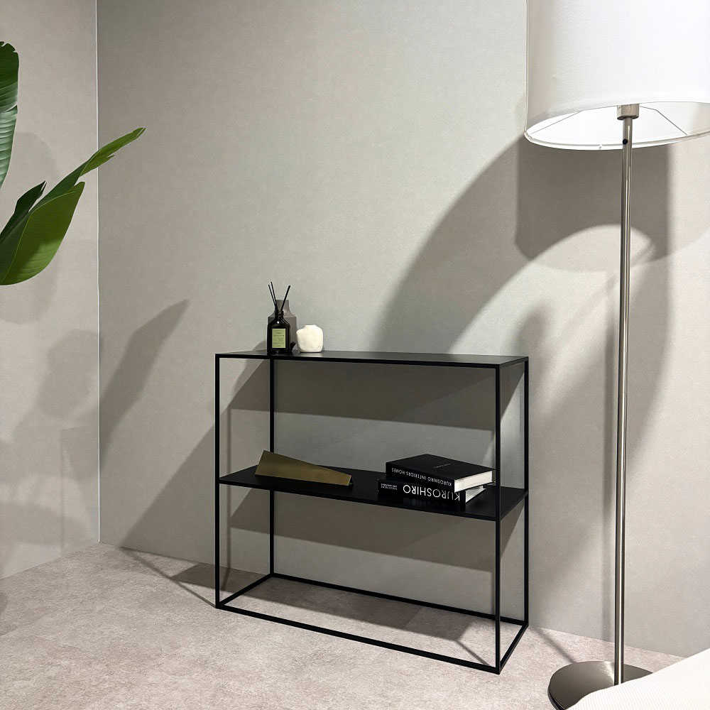 【クーポン配布 大感謝祭中】 KUROSHIRO コンソールテーブル コレクションケース ディスプレイラック ..