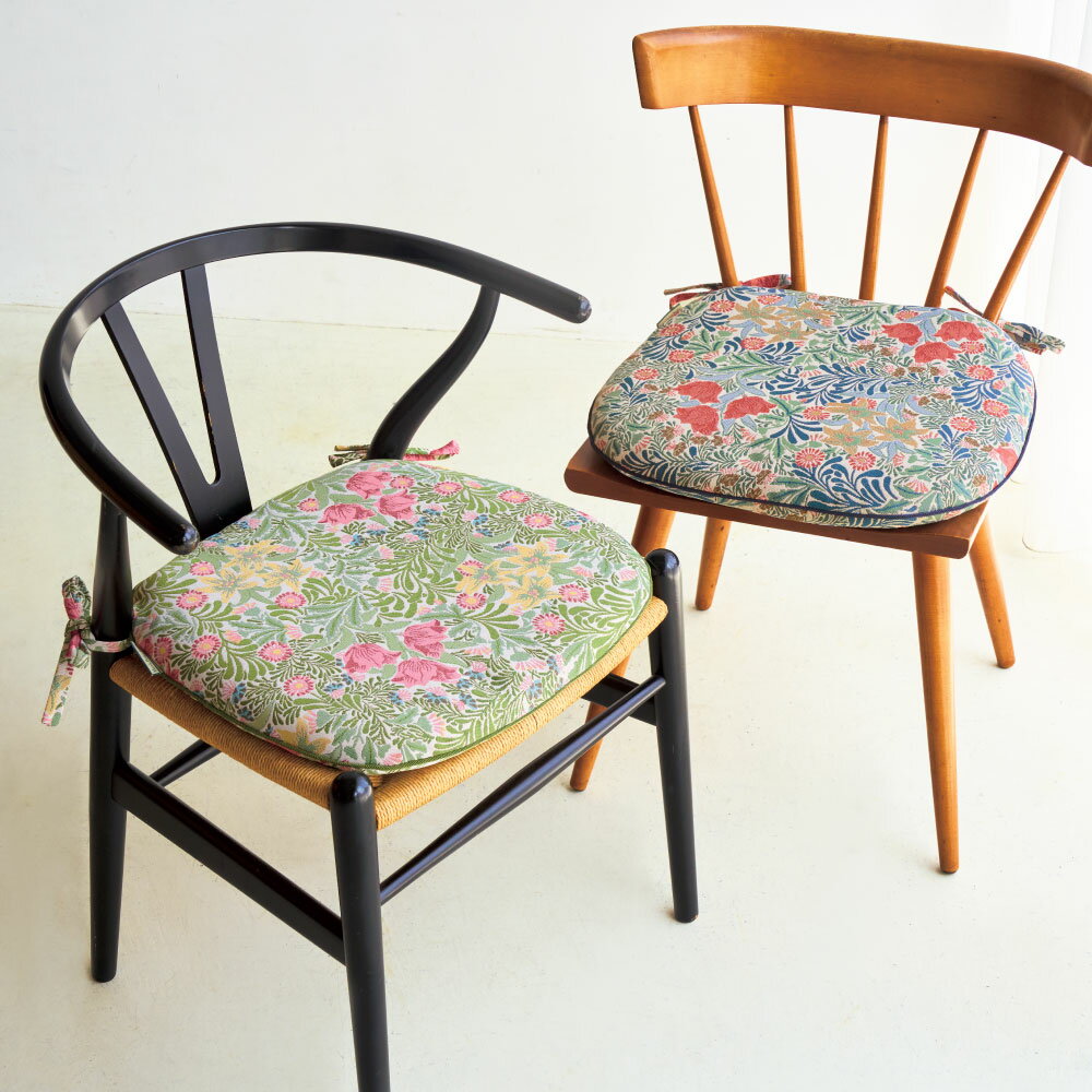 ≪ノーマルタイプ≫ モリスデザインスタジオ ジャカード織シートクッション〈バウアー〉 椅子 カバー類 602414