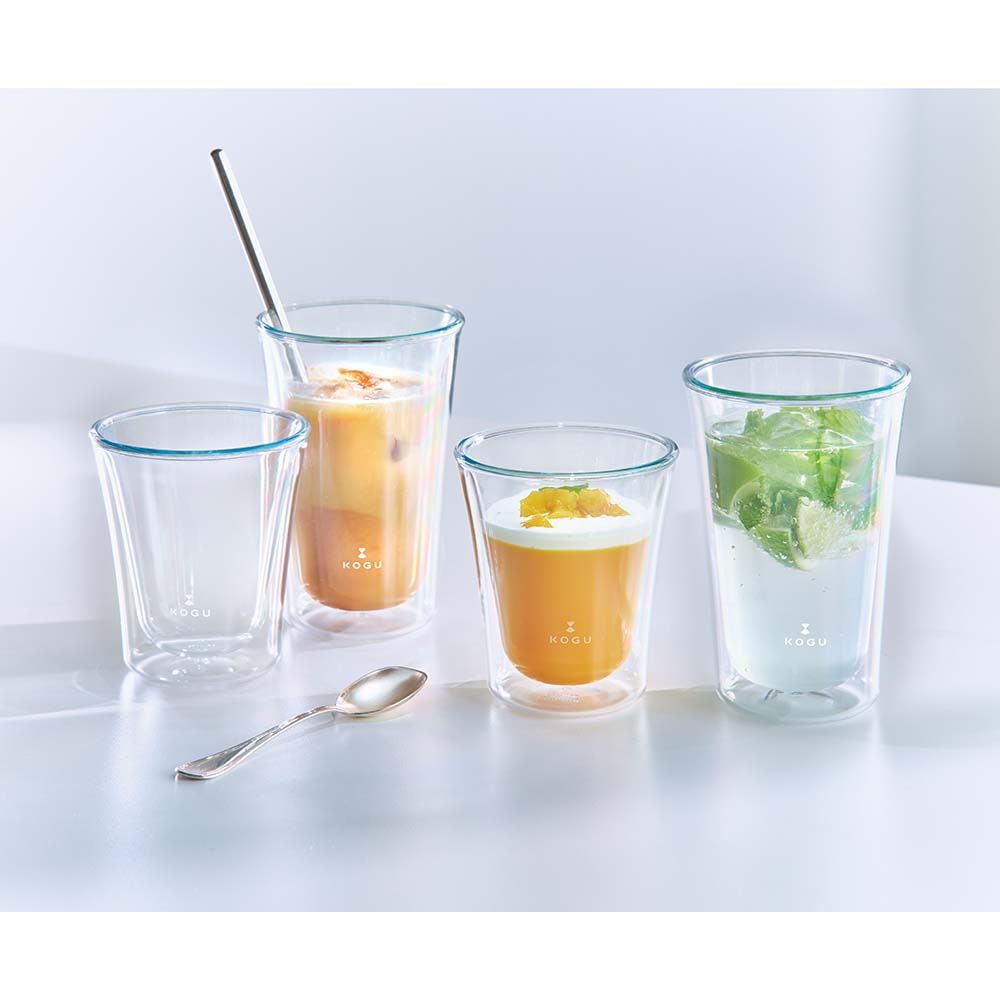 ≪340ml 4個組≫ 割れにくい ダブルウォールグラス4個組 グラス コップ 食器 カトラリー H91412