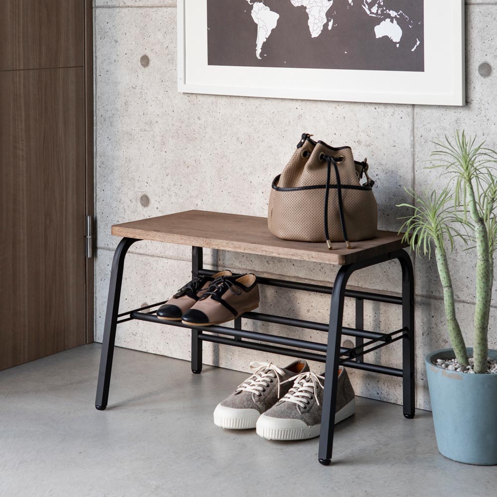 ラバーウッド玄関ベンチ 幅60cm ベンチ 椅子 チェア KR0996 ＼LINE友だち登録でクーポン／