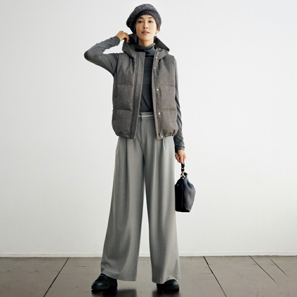 ≪股下丈68cm≫ グログランテープデザイン 2タック ワイドパンツ ワイドパンツ パンツ 131203 ＼LINE友だち登録でクーポン／ 2