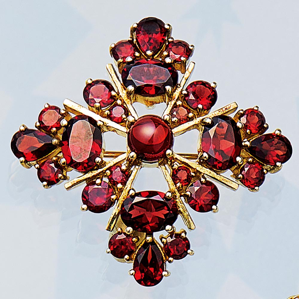 ROKUZAN/碌山 SV ガーネット デザイン ブローチ兼ペンダントヘッド シルバー製 ジュエリー アクセサリー J01304 ＼LINE友だち登録でクーポン／