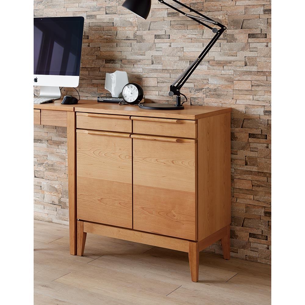 【クーポン最大5千円OFF 12/4 20時から4h限定】 Blossom（ブロッサム） チェリー天然木北欧風シリーズ 収納キャビネット キャビネット リビングボード リビング収納 H81604