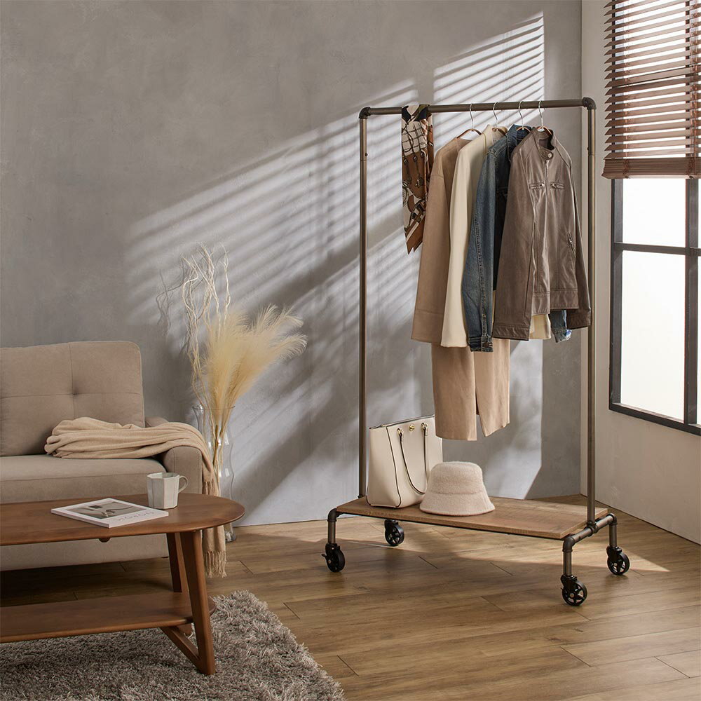 ビンテージガス管風ハンガー 幅93cm コートハンガー コート掛け 衣類収納 631808 ＼LINE友だち登録でクーポン／