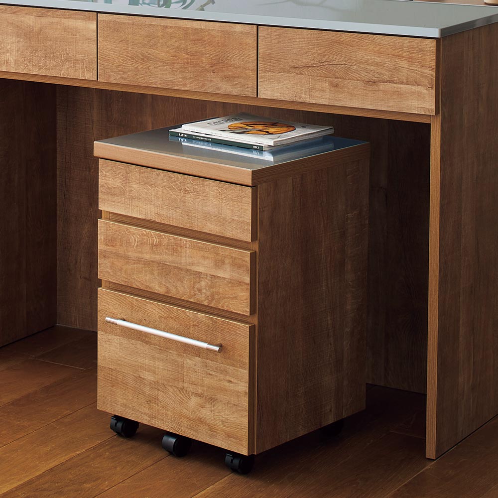 Cretty/クレッティ ステンレス天板 ナチュラルモダンキッチン収納 スリムチェストキッチンワゴン キッ..