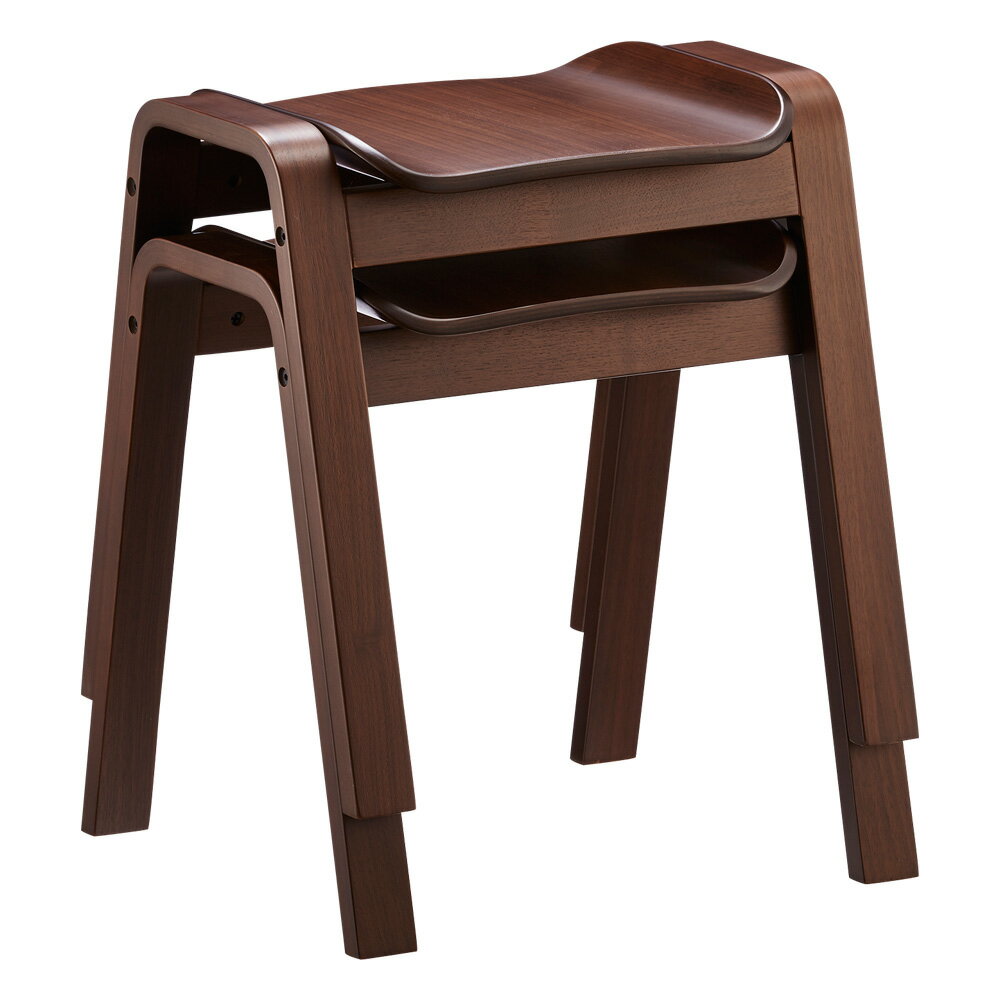 【クーポン最大5千円OFF 11/22迄】 プライウッドスタッキングスツール2脚組 スタッチェア 椅子 チェア H83514