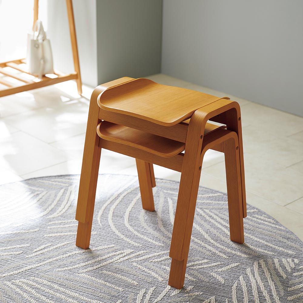 【クーポン最大5千円OFF 1/13迄】 プライウッドスタッキングスツール2脚組 スタッチェア 椅子 ...