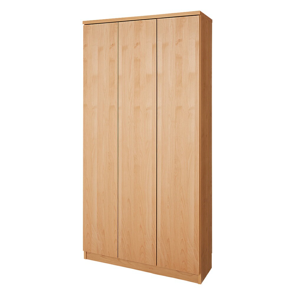 Rakuten - 組立不要の完成品！アルダー天然木目の頑丈本棚 扉 幅90.5cm（3枚扉） ハイタイプ高さ180cm ウッドラック 木製シェルフ 本棚 ラック シェルフ 643940 ＼LINE友だち登録でクーポン／