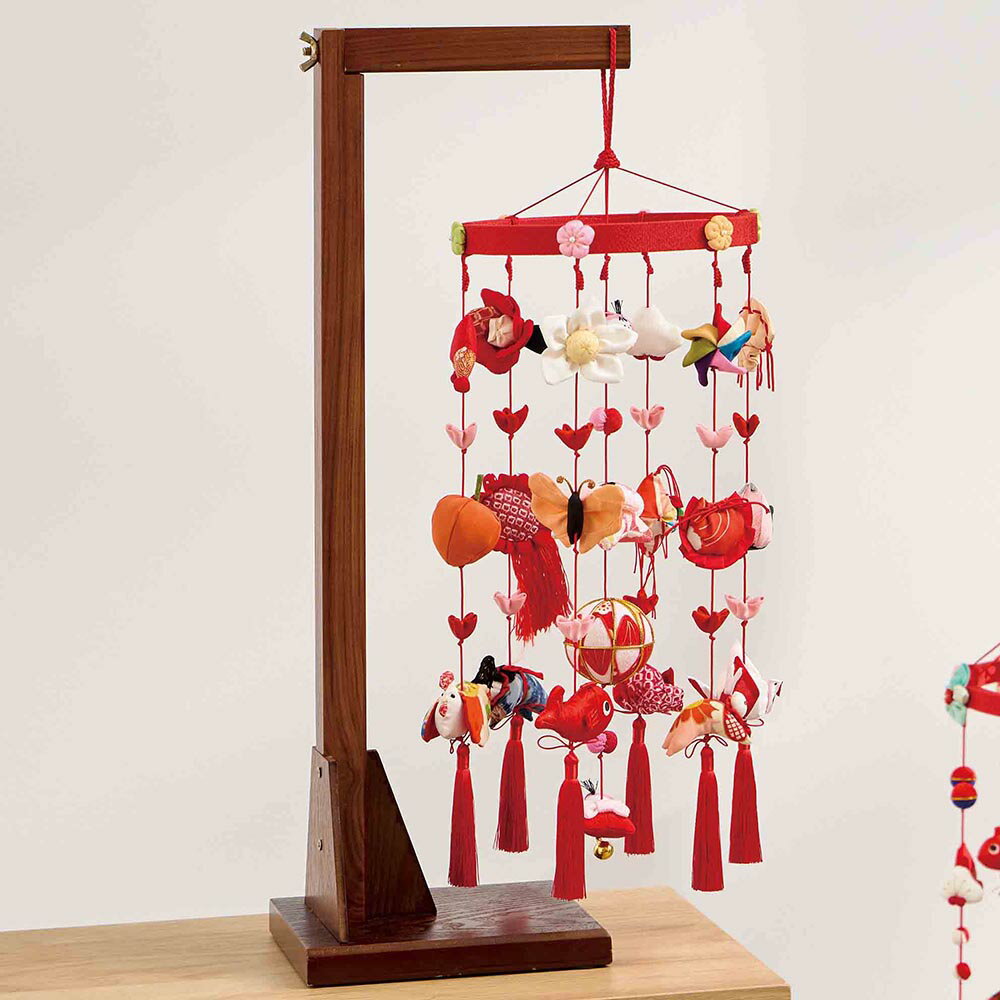 【クーポン10％OFF 1/26迄】 〈地球屋〉ちりめんつるし飾り 卓上7本 ひな人形 年中行事用品 季節商品 LX5014 ＼LINE友だち登録でクーポン／