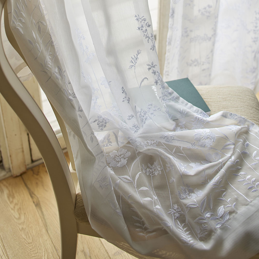 ≪約100cm×176cm 2枚≫ フラワー刺繍レースカーテン レースカーテン カーテン H94932