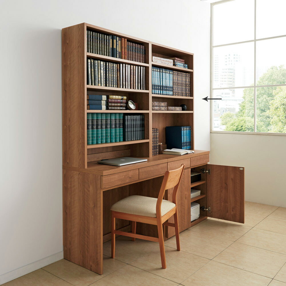 ホームライブラリーシリーズ キャビネット 幅80cm 高さ180cm オフィス 事務 書斎机 ホームオフィス家具 627111