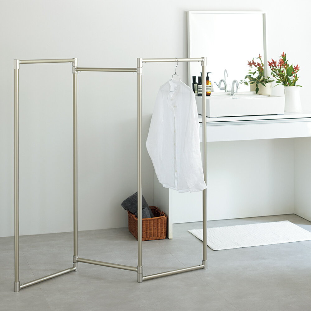 出しっぱなしでも美しい 新スタイリッシュアルミ物干し 3連 室内物干し 洗濯用品 物干し 611662 ＼LINE友だち登録でクーポン／