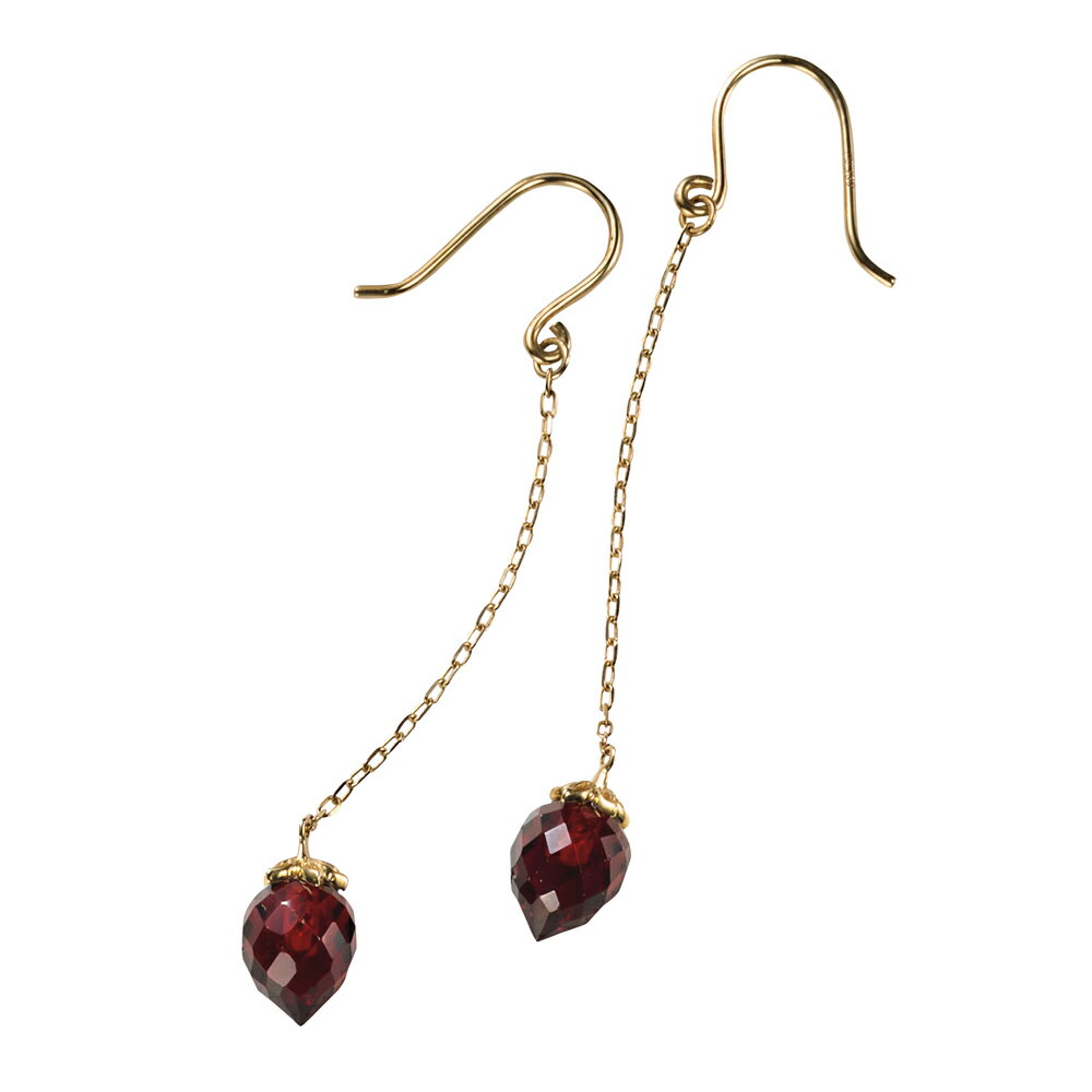 【クーポン最大5千円OFF 1/28迄】 ROKUZAN/碌山 K10 ガーネットイチゴピアス ゴールド製 ジュエリー アクセサリー J08303 ＼LINE友だち登録でクーポン／