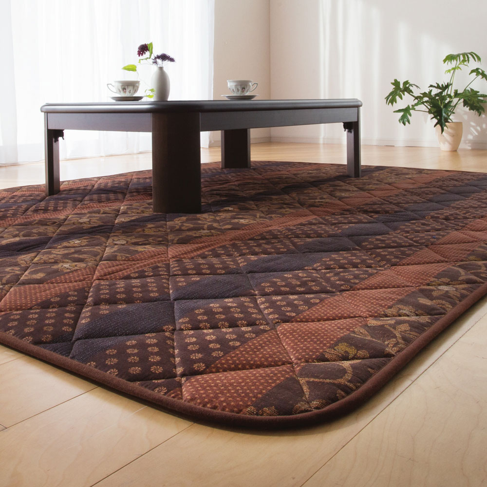 【クーポン配布 大感謝祭中】 ≪【長方形・大】190×260cm≫ 日本製『万葉』ふっくらこたつシリーズ こたつ敷き こたつ敷布団 こたつ 611213