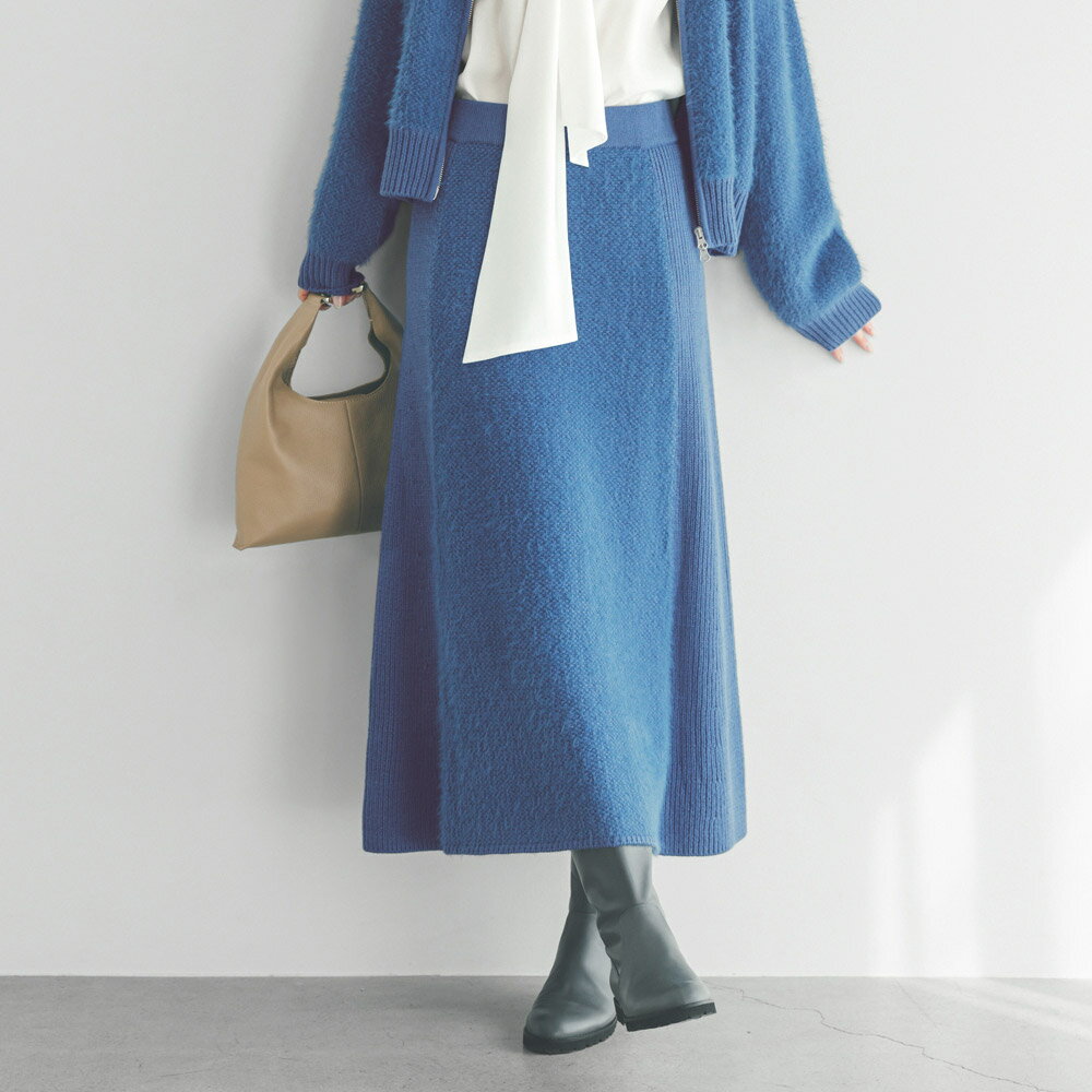 フェザーヤーン ニット フレアスカート スカート ファッション PC5422 ＼LINE友だち登録でクーポン／