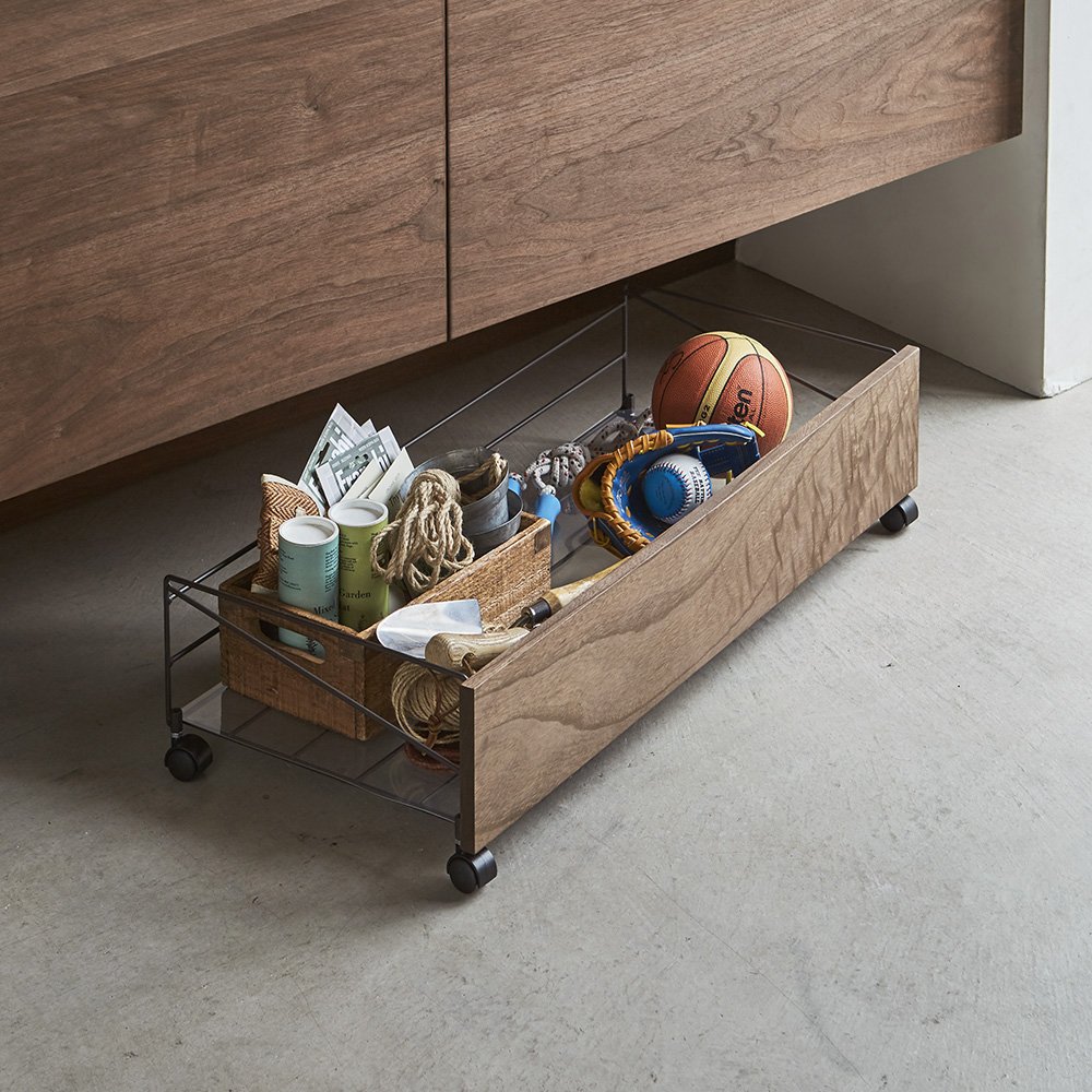 ≪幅80cm≫シューズボックス下ワゴン 収納庫 玄関周り雑貨 下駄箱 玄関収納 KR0575