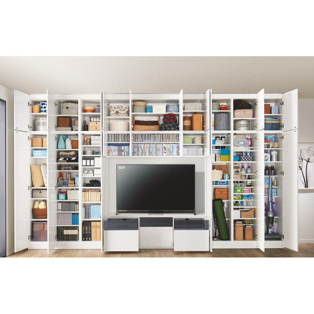 【クーポン7月11日迄】 壁面収納テレビ台 幅120cm ミドルタイプ 【生活感を隠すリ...