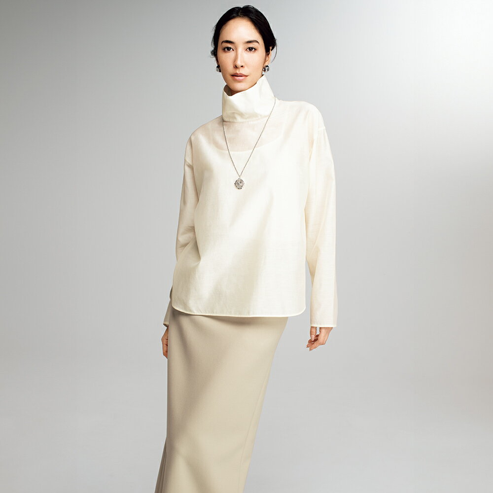 樂天商城 - 【クーポン配布 お買い物マラソン中】 大西真理子コラボ コットンシルクオーガンジー ブラウス ブラウス シャツ 164101 ＼LINE友だち登録でクーポン／