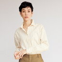 シャツ ブラウス トップス 「帝国繊維」リネン ストライプシャツ 363401
