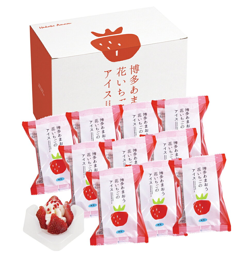 【クーポン最大5千円OFF 8/27 9：59迄】 博多あまおう 花いちごのアイス10個 アイスクリーム シャーベット 氷菓 スイーツ お菓子 NH0639 ＼LINE友だち登録でクーポン／ dinos-11339915 ディノス楽天市場店 サンプル画像2