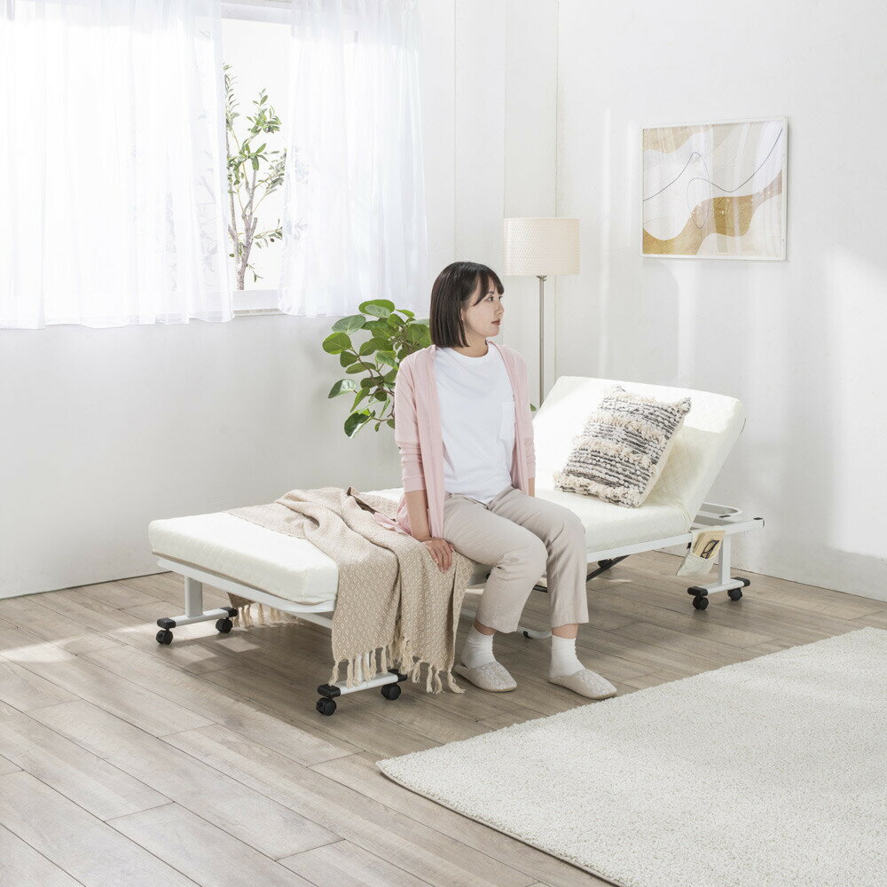 ≪大特価！≫立ち座りしやすい折りたたみベッド 80000464 楽天市場】組立不要 立ち座りしやすい折りたたみベッドの通販
